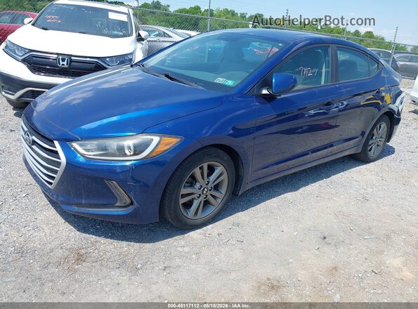 5NPD84LF3JH373846 2018 HYUNDAI ELANTRA Blue Передня ліва чверть