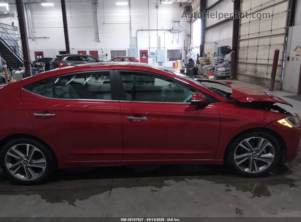 5NPD84LF4HH038234 2017 HYUNDAI ELANTRA Красный Вид задней части салона