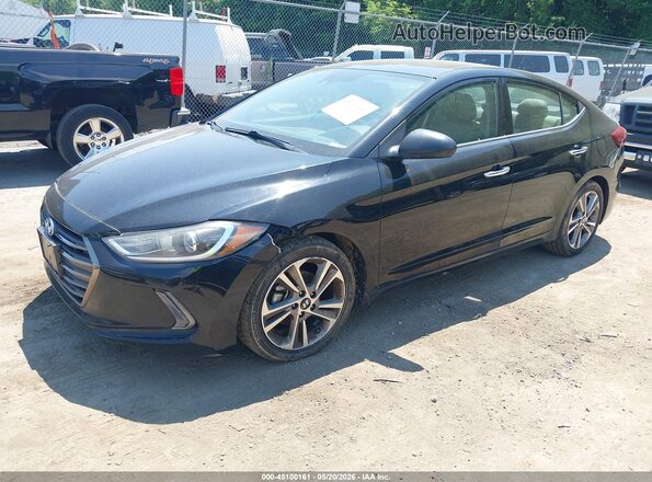5NPD84LF4HH068768 2017 HYUNDAI ELANTRA Black Vista tres cuartos delantera izquierda