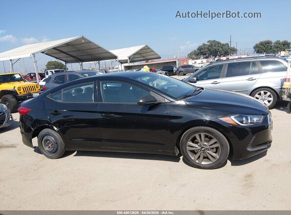 5NPD84LF4JH231666 2018 HYUNDAI ELANTRA Black Widok wnętrza z tyłu