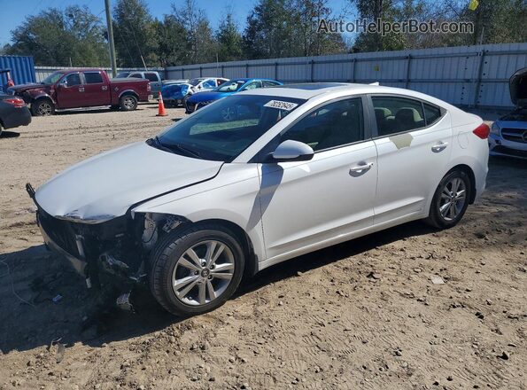 5NPD84LF4JH324199 2018 HYUNDAI ELANTRA White Առջևի ձախ երեք քառորդ տեսարան