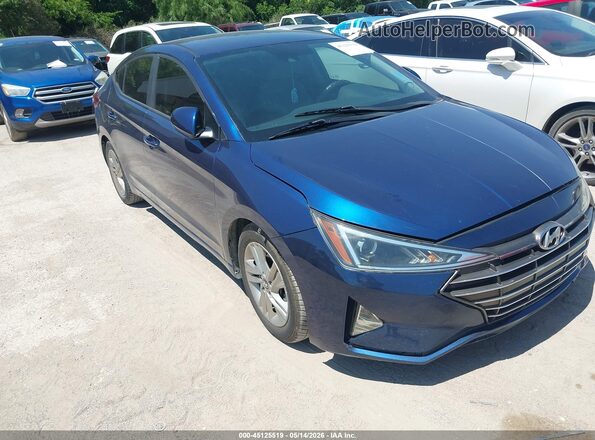 5NPD84LF4KH410677 2019 HYUNDAI ELANTRA Blue Delantero derecho