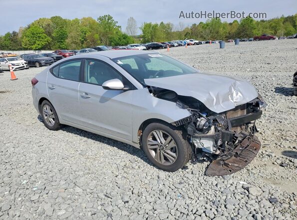5NPD84LF4KH415491 2019 HYUNDAI ELANTRA Серебряный Передняя правая четверть