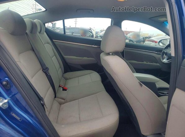 5NPD84LF4LH542498 2020 HYUNDAI ELANTRA Blue Widok tylnych siedzeń