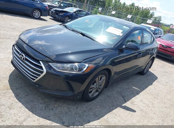 5NPD84LF5JH259153 2018 HYUNDAI ELANTRA Black Vista tres cuartos delantera izquierda