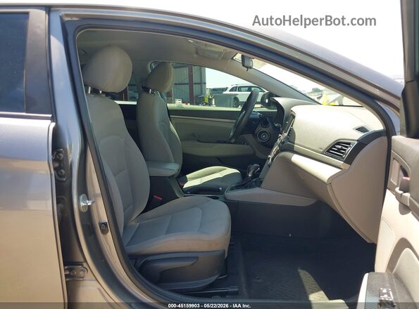5NPD84LF5JH266474 2018 HYUNDAI ELANTRA Серый Вид салона спереди