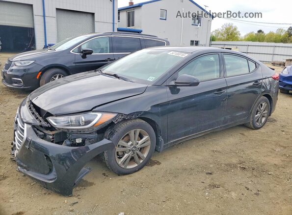 5NPD84LF5JH366025 2018 HYUNDAI ELANTRA Black Vista tres cuartos delantera izquierda
