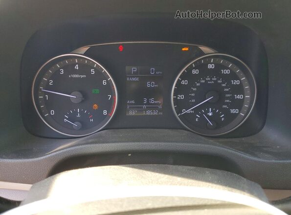 5NPD84LF6HH061448 2017 HYUNDAI ELANTRA Blue Vista del cuadro de instrumentos