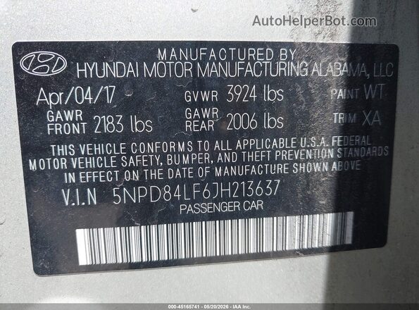 5NPD84LF6JH213637 2018 HYUNDAI ELANTRA Зеленый Вид подкапотного пространства