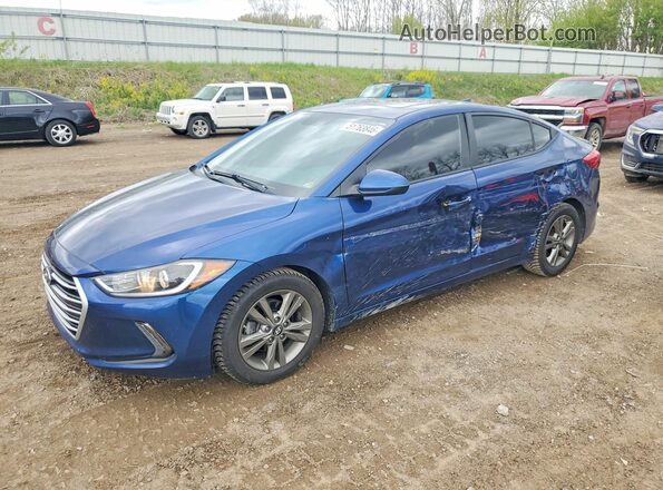 5NPD84LF6JH285406 2018 HYUNDAI ELANTRA Blue Vista tres cuartos delantera izquierda