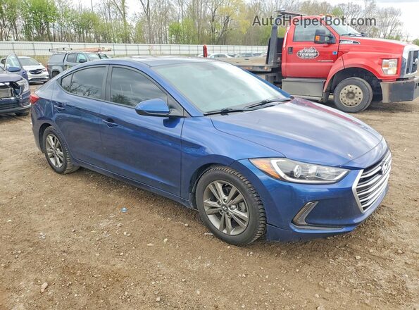 5NPD84LF6JH285406 2018 HYUNDAI ELANTRA Blue Delantero derecho