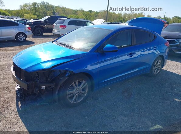 5NPD84LF6JH288192 2018 HYUNDAI ELANTRA Blue Front left