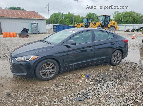 5NPD84LF6JH347953 2018 HYUNDAI ELANTRA Black Vista tres cuartos delantera izquierda