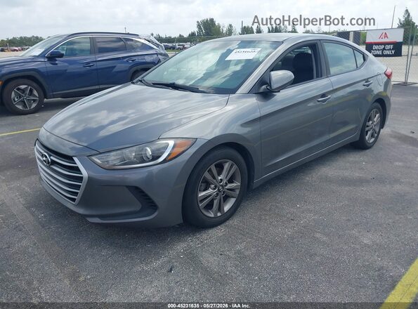 5NPD84LF6JH366986 2018 HYUNDAI ELANTRA Gray წინა მარცხენა ხედი სამი მეოთხედიდან