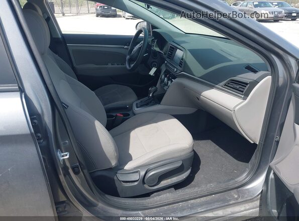 5NPD84LF6KH470833 2019 HYUNDAI ELANTRA Серый Вид салона спереди