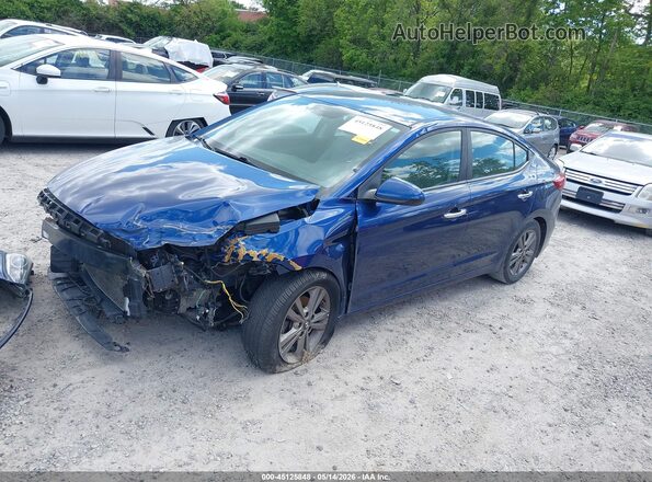 5NPD84LF7HH076881 2017 HYUNDAI ELANTRA Синий Передняя левая четверть