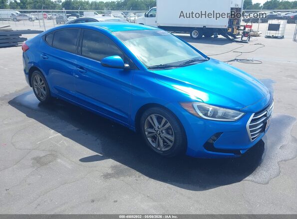 5NPD84LF8JH225174 2018 HYUNDAI ELANTRA Синий Передняя правая четверть