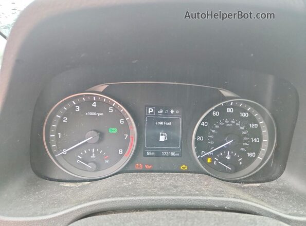 5NPD84LF8JH310726 2018 HYUNDAI ELANTRA Gray Vista del cuadro de instrumentos