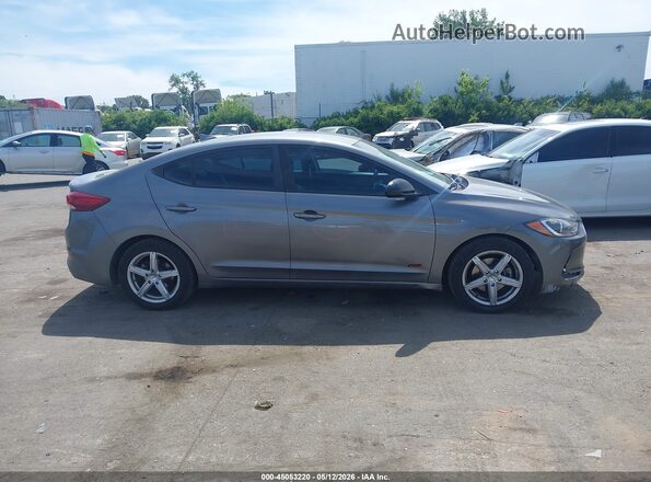 5NPD84LF8JH312315 2018 HYUNDAI ELANTRA Серый Вид задней части салона