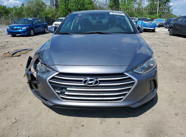 5NPD84LF8JH375835 2018 HYUNDAI ELANTRA Gray Front view