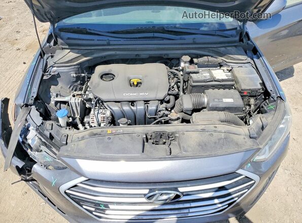 5NPD84LF8JH375835 2018 HYUNDAI ELANTRA Gray Rear interior view