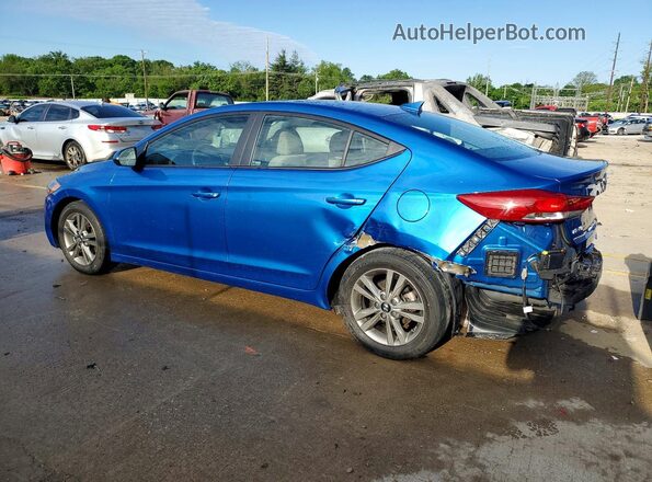 5NPD84LF8JH380498 2018 HYUNDAI ELANTRA Синий Задняя левая четверть