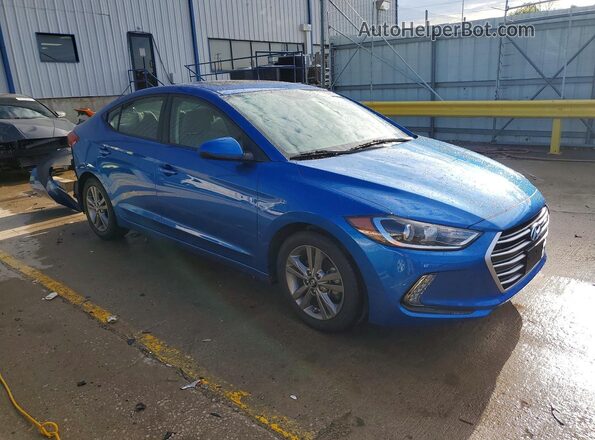 5NPD84LF8JH380498 2018 HYUNDAI ELANTRA Синий Передняя правая четверть