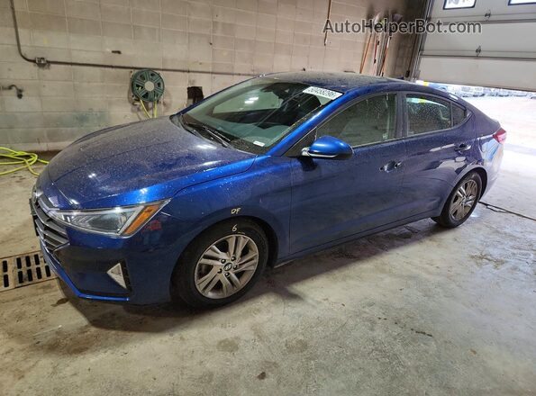 5NPD84LF8KH435422 2019 HYUNDAI ELANTRA Blue Передня ліва чверть