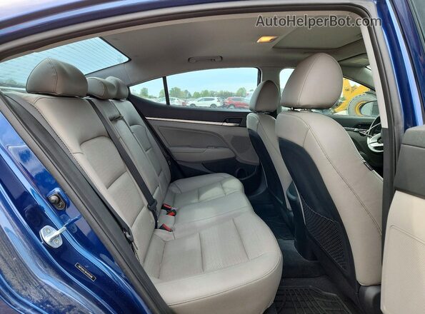 5NPD84LF9KH409346 2019 HYUNDAI ELANTRA Blue Vista de los asientos traseros