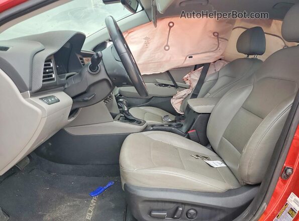5NPD84LF9LH601626 2020 HYUNDAI ELANTRA Red Widok wnętrza z przodu
