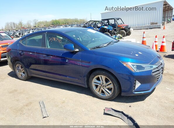 5NPD84LFXKH407069 2019 HYUNDAI ELANTRA Синий Вид задней части салона