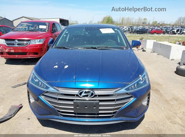 5NPD84LFXKH407069 2019 HYUNDAI ELANTRA Синий Вид щитка приборов