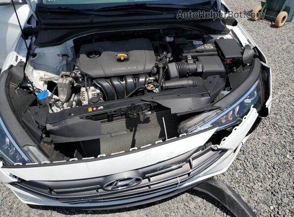 5NPD84LFXLH573383 2020 HYUNDAI ELANTRA White Widok wnętrza z tyłu