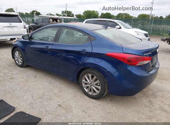 5NPDH4AE0GH659141 2016 HYUNDAI ELANTRA Синий Задняя левая четверть