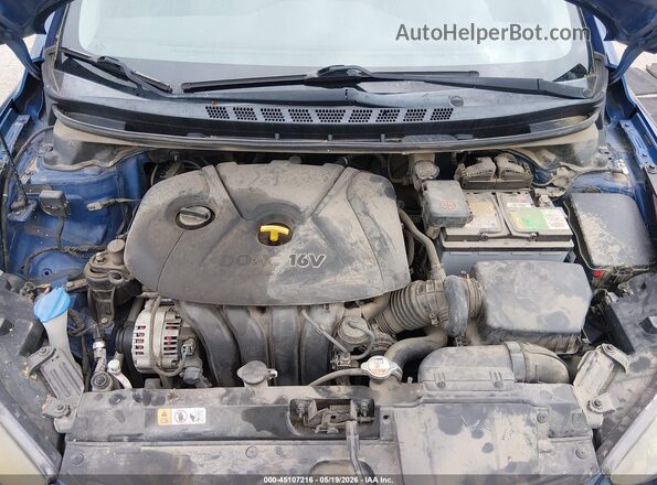 5NPDH4AE0GH659141 2016 HYUNDAI ELANTRA Синий Вид сзади