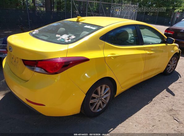 5NPDH4AE0GH682435 2016 HYUNDAI ELANTRA Желтый Задняя правая четверть