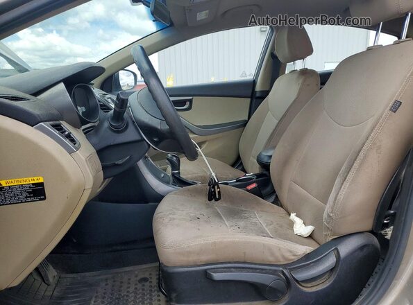 5NPDH4AE0GH686288 2016 HYUNDAI ELANTRA Tan Widok wnętrza z przodu