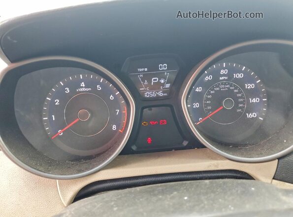 5NPDH4AE0GH686288 2016 HYUNDAI ELANTRA Tan Widok zestawu wskaźników