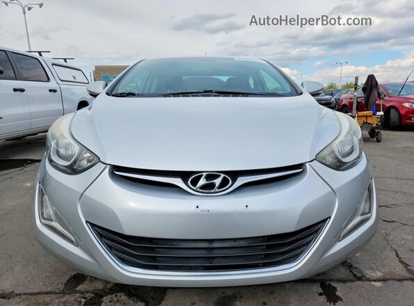 5NPDH4AE0GH696142 2016 HYUNDAI ELANTRA Silver Front view