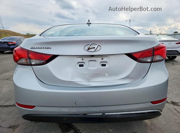 5NPDH4AE0GH696142 2016 HYUNDAI ELANTRA Silver Rear view