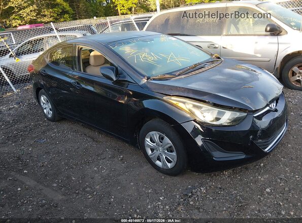 5NPDH4AE0GH759207 2016 HYUNDAI ELANTRA Black Առջևի աջ
