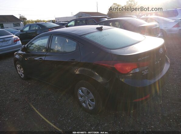 5NPDH4AE0GH759207 2016 HYUNDAI ELANTRA Black Հետևի ձախ