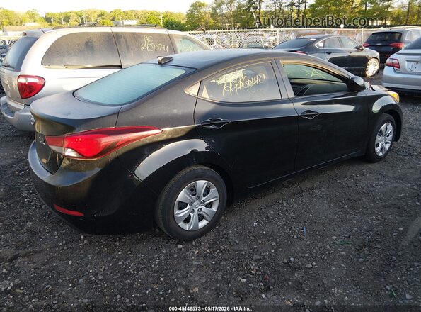 5NPDH4AE0GH759207 2016 HYUNDAI ELANTRA Black Հետևի աջ