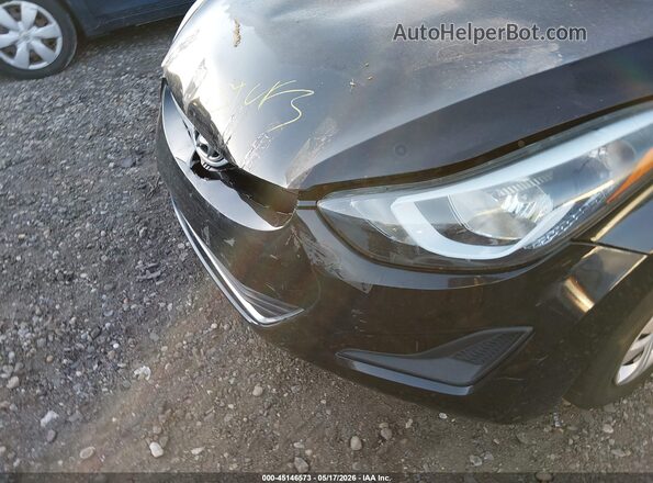 5NPDH4AE0GH759207 2016 HYUNDAI ELANTRA Black Դիմացի տեսք