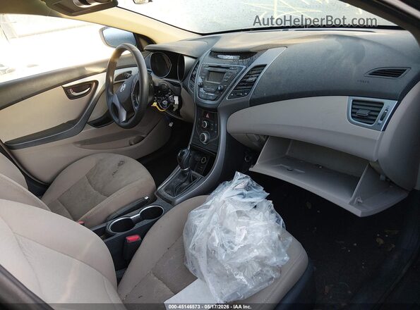 5NPDH4AE0GH759207 2016 HYUNDAI ELANTRA Black Սալոնի դիմացի տեսք