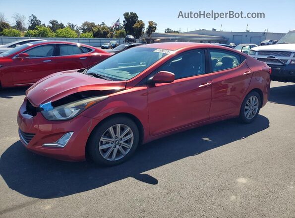 5NPDH4AE1GH748362 2016 HYUNDAI ELANTRA Бордовый Передняя левая четверть