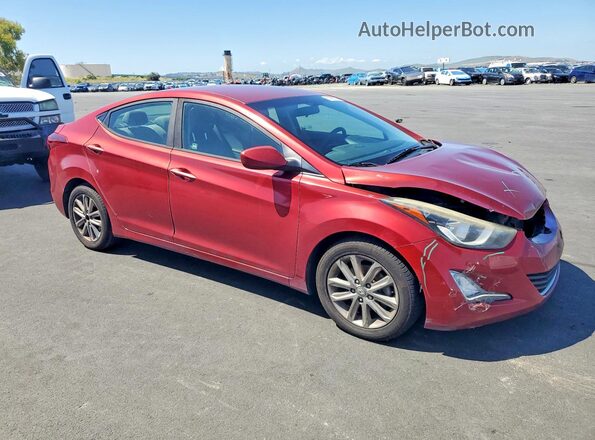 5NPDH4AE1GH748362 2016 HYUNDAI ELANTRA Бордовый Передняя правая четверть