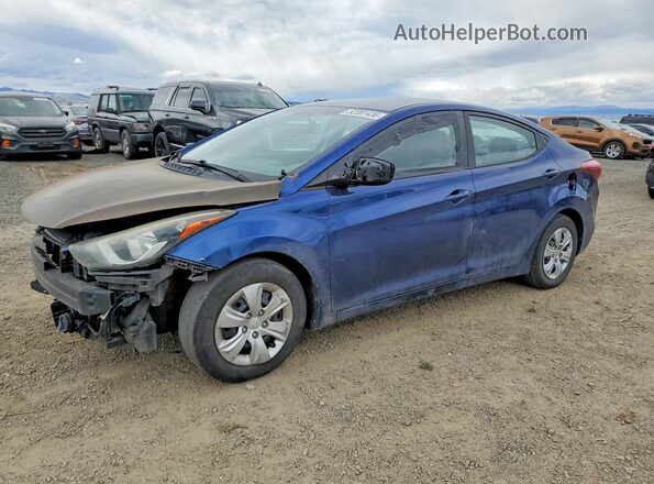 5NPDH4AE2GH700675 2016 HYUNDAI ELANTRA Blue Передня ліва чверть