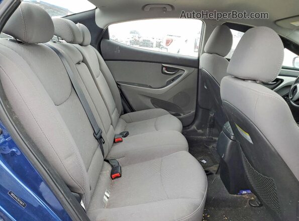 5NPDH4AE2GH700675 2016 HYUNDAI ELANTRA Blue Вид задніх сидінь