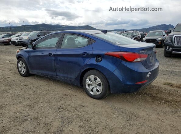 5NPDH4AE2GH700675 2016 HYUNDAI ELANTRA Blue Задня ліва чверть